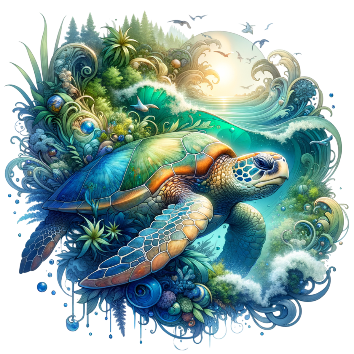 tortue en couleur